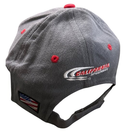 Auto Club 500 NASCAR Hat May 2 2004 Gray & Red Flames Design California Speedway - Picture 3 of 8